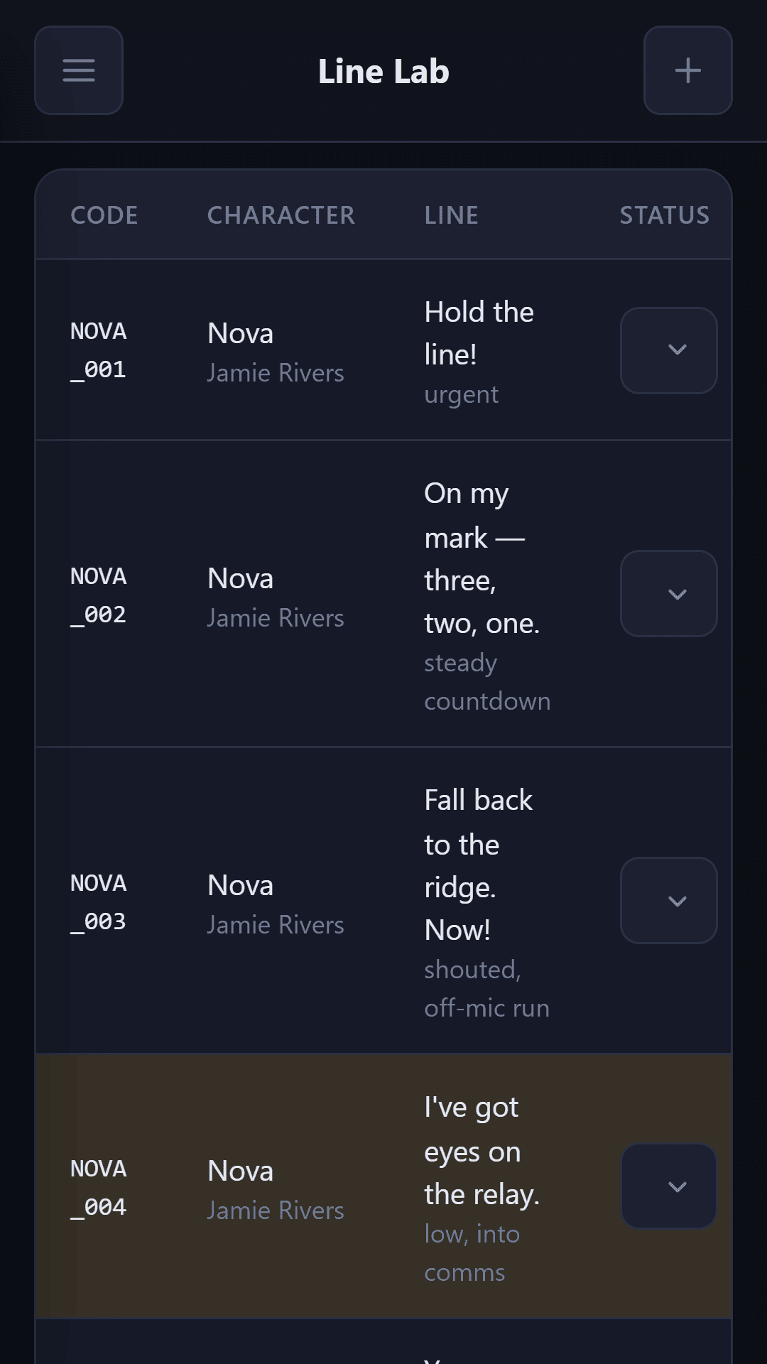 Line board on Android