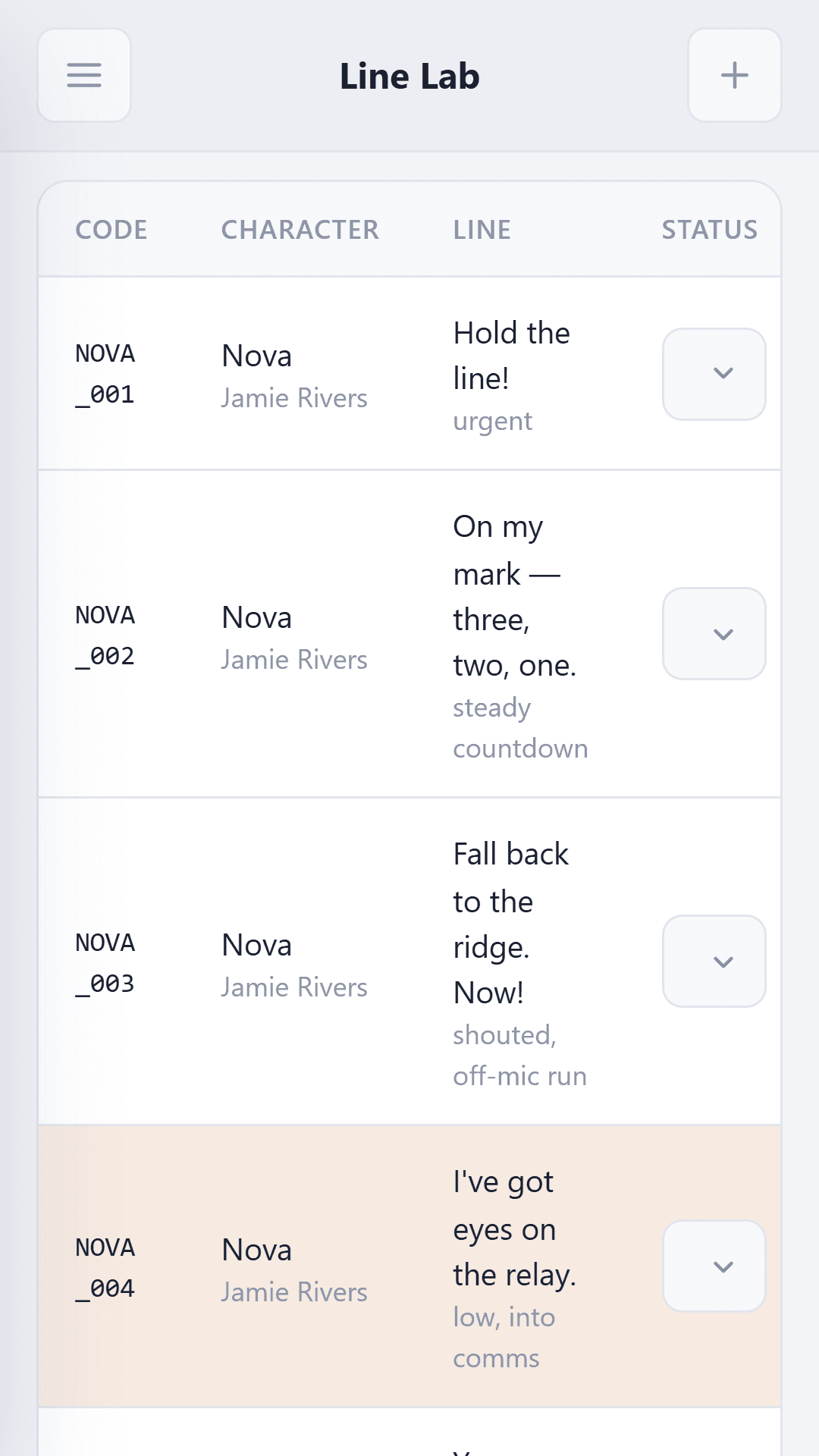 Line board on Android