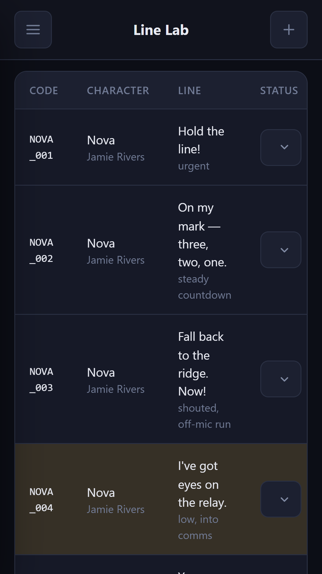 Line board on Android
