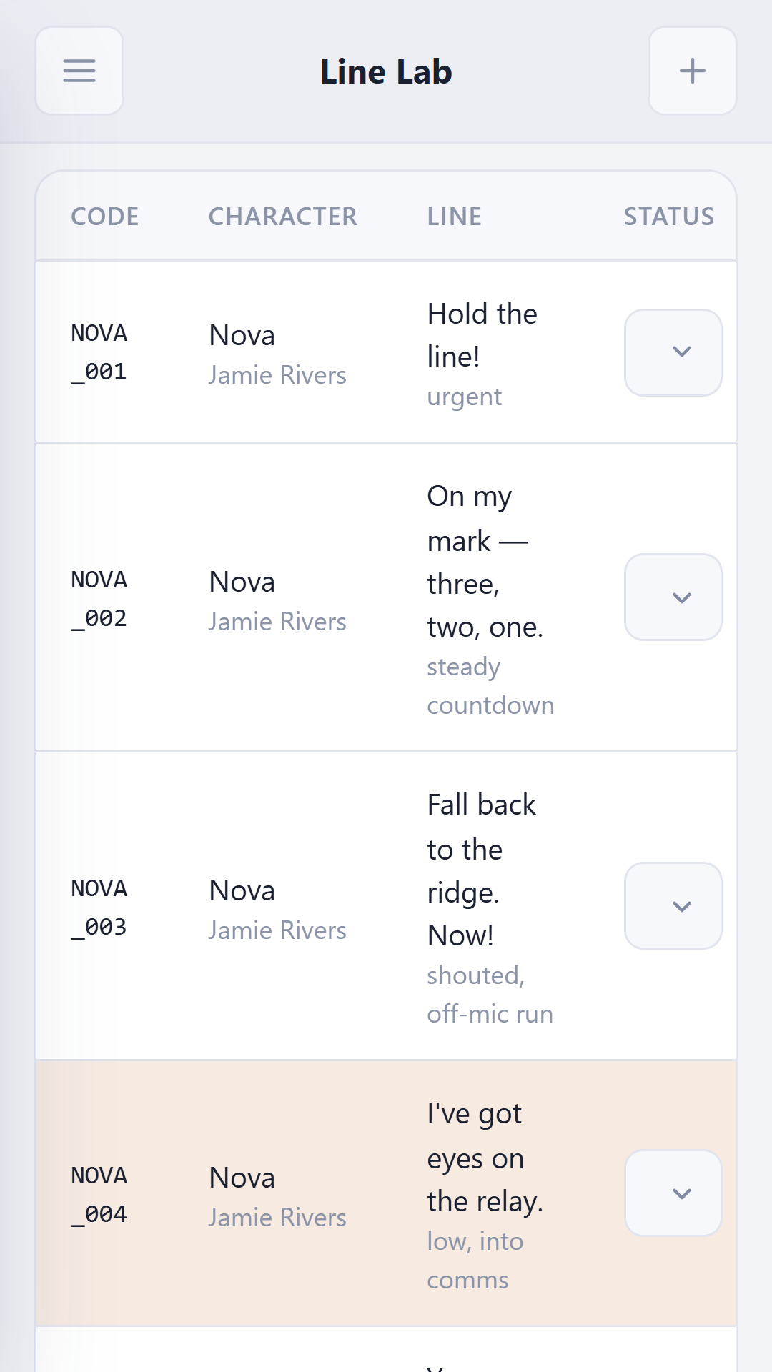 Line board on Android